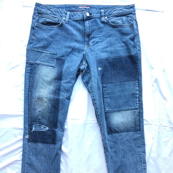 tommy hilfiger patchwork jeans